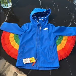 Rainbow rain coat unisex NWT 2T